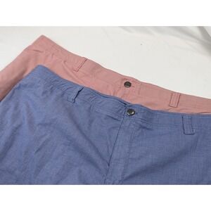 Mens 56 Shorts Lot 2 Blue Pink Coral True Nation Flex Stretch Preppy